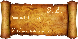 Dombai Leila névjegykártya