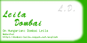 leila dombai business card